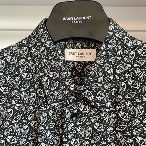 Saint Laurent Men’s Piranha Print Shirt